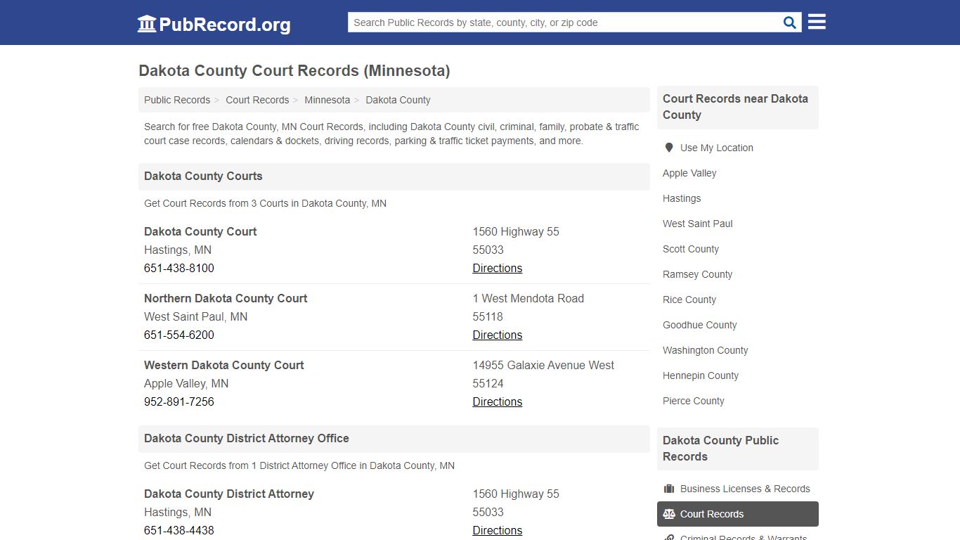 Free Dakota County Court Records (Minnesota Court Records)